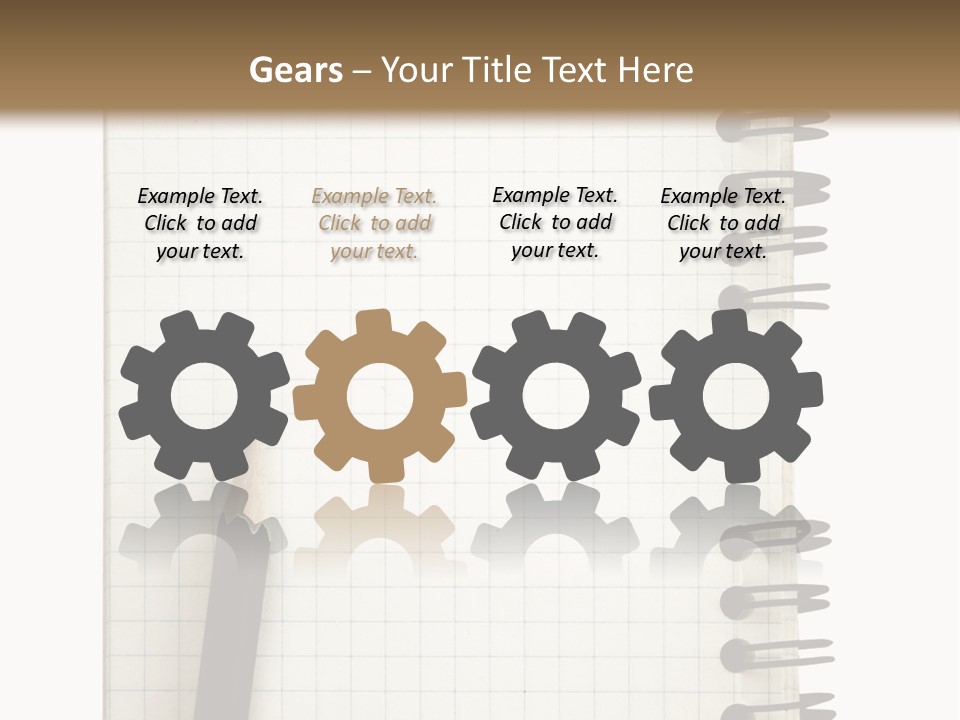 A Notepad With A Pen On Top Of It PowerPoint Template