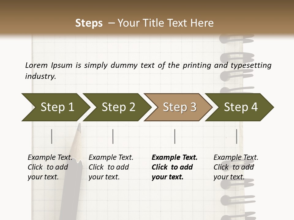 A Notepad With A Pen On Top Of It PowerPoint Template