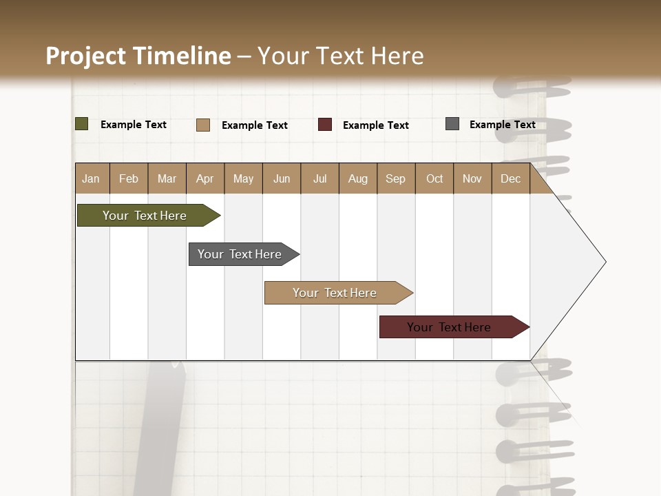 A Notepad With A Pen On Top Of It PowerPoint Template