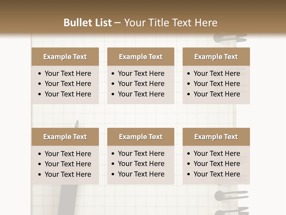 A Notepad With A Pen On Top Of It PowerPoint Template
