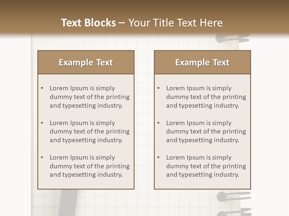 A Notepad With A Pen On Top Of It PowerPoint Template