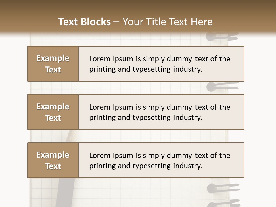 A Notepad With A Pen On Top Of It PowerPoint Template