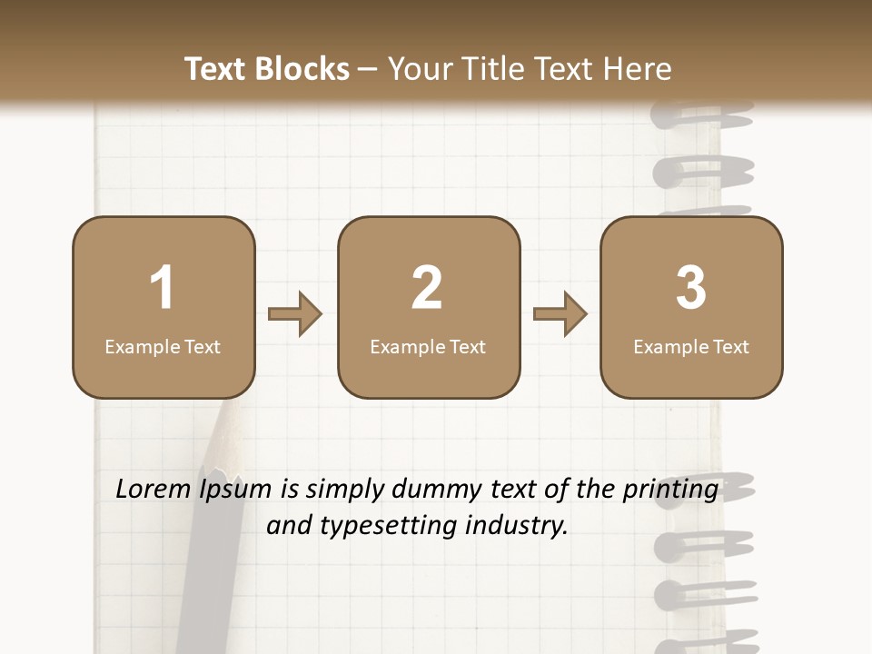 A Notepad With A Pen On Top Of It PowerPoint Template