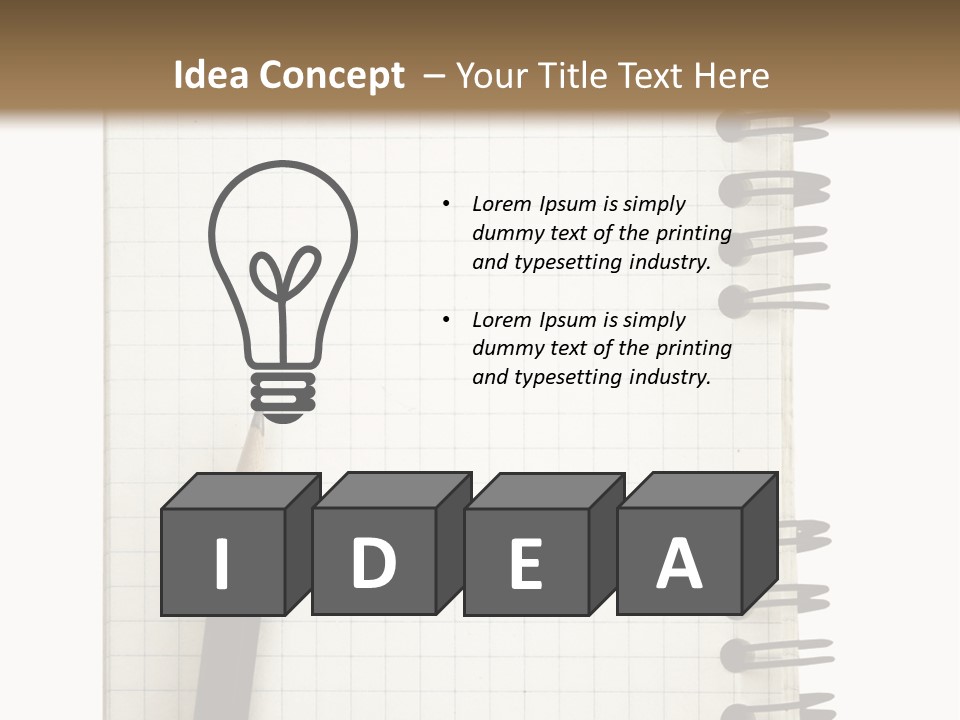 A Notepad With A Pen On Top Of It PowerPoint Template