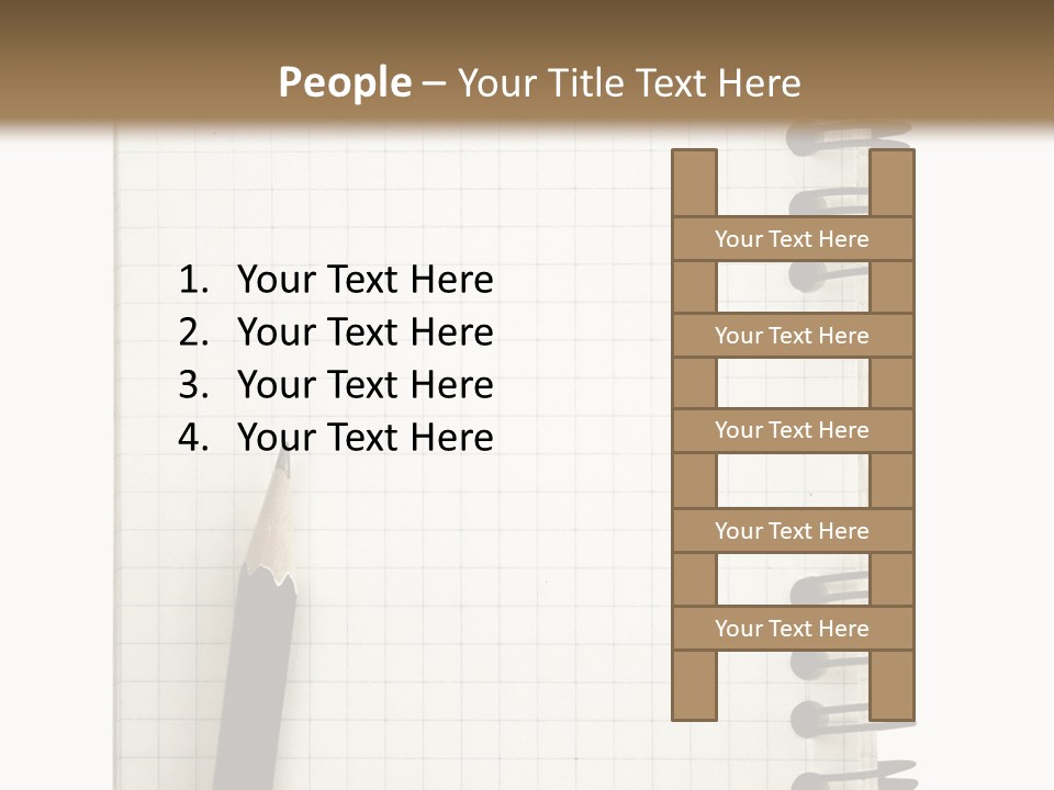A Notepad With A Pen On Top Of It PowerPoint Template