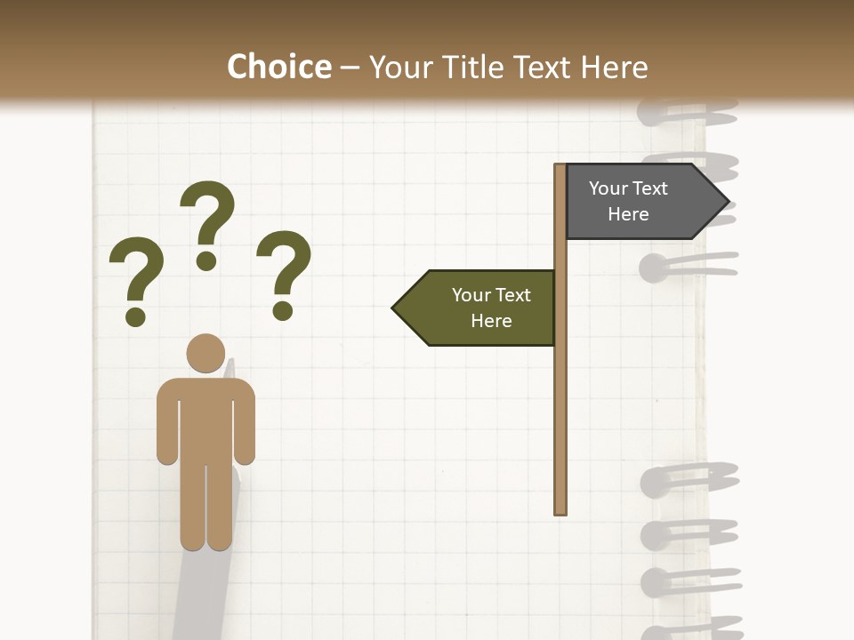 A Notepad With A Pen On Top Of It PowerPoint Template