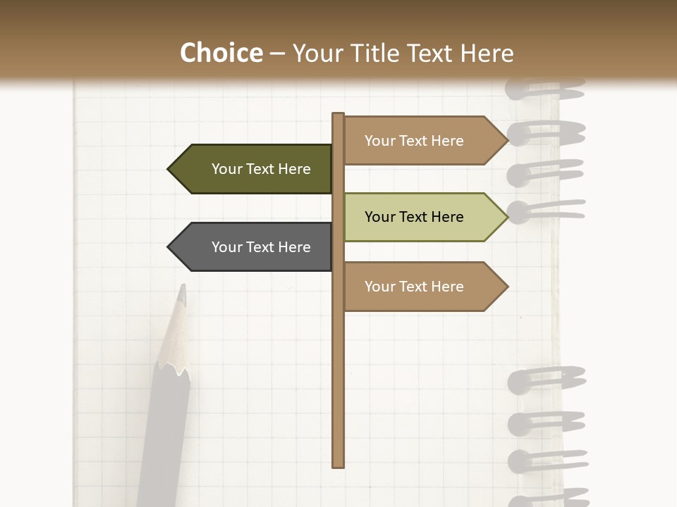 A Notepad With A Pen On Top Of It PowerPoint Template
