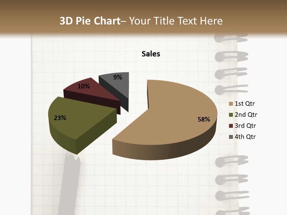 A Notepad With A Pen On Top Of It PowerPoint Template
