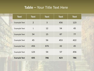 A Painting Of A Narrow Street With Flowers On It PowerPoint Template