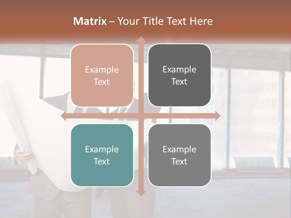 Two Men In Suits And Hardhats Holding A Blueprint Powerpoint Presentation PowerPoint Template