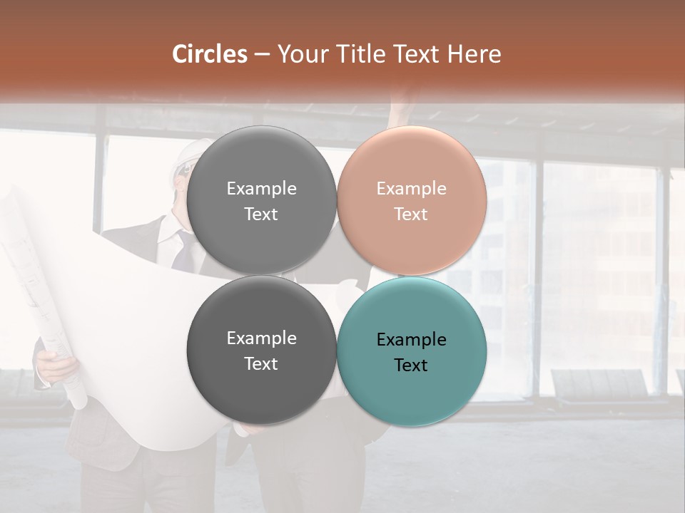 Two Men In Suits And Hardhats Holding A Blueprint Powerpoint Presentation PowerPoint Template