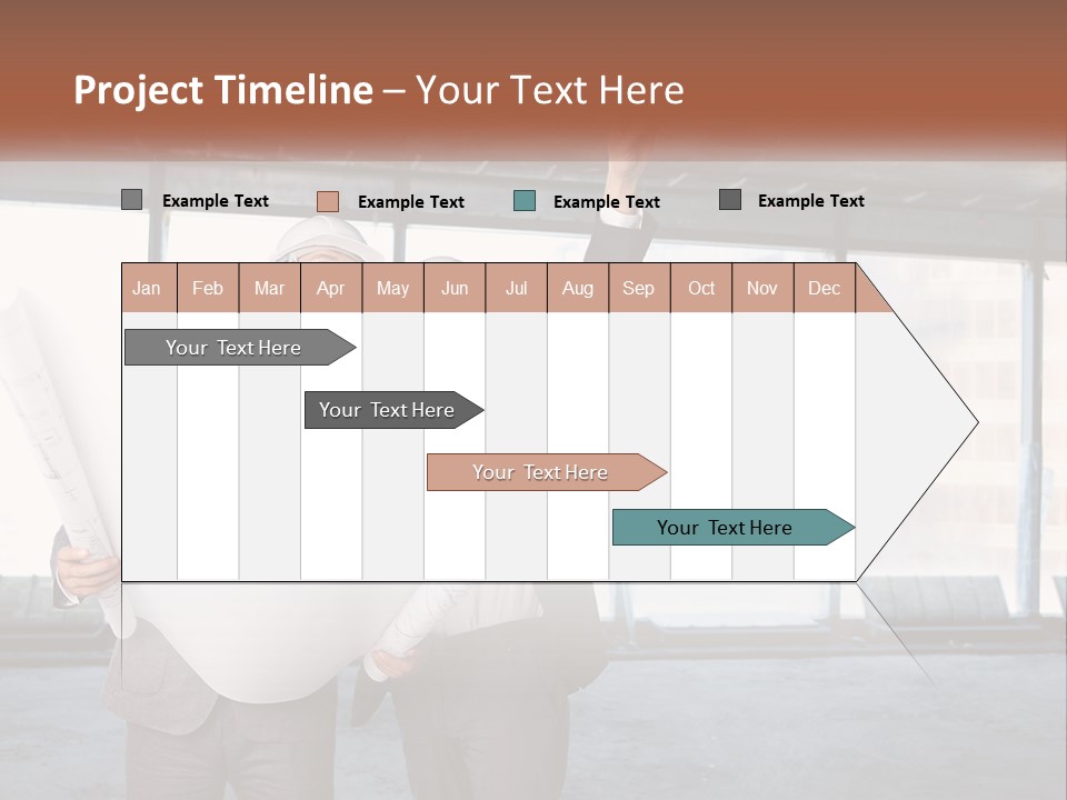 Two Men In Suits And Hardhats Holding A Blueprint Powerpoint Presentation PowerPoint Template