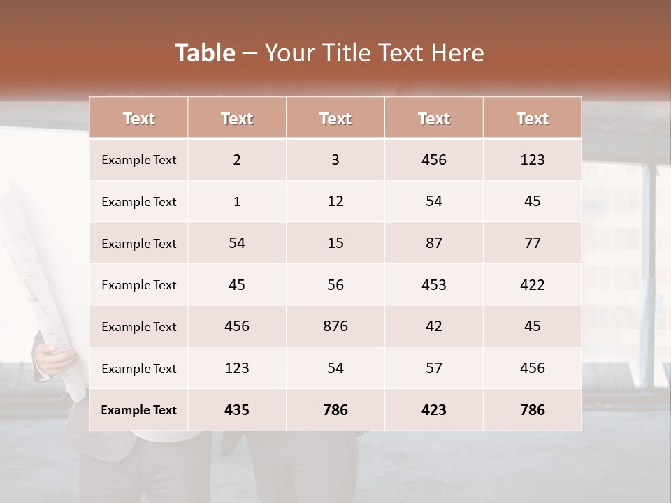 Two Men In Suits And Hardhats Holding A Blueprint Powerpoint Presentation PowerPoint Template