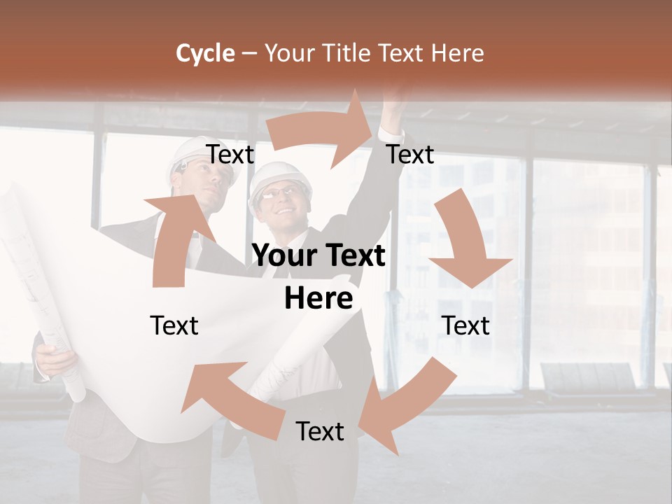 Two Men In Suits And Hardhats Holding A Blueprint Powerpoint Presentation PowerPoint Template