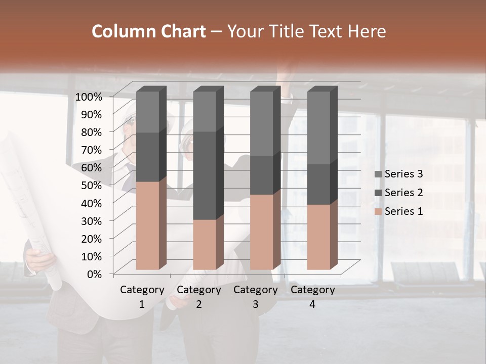 Two Men In Suits And Hardhats Holding A Blueprint Powerpoint Presentation PowerPoint Template