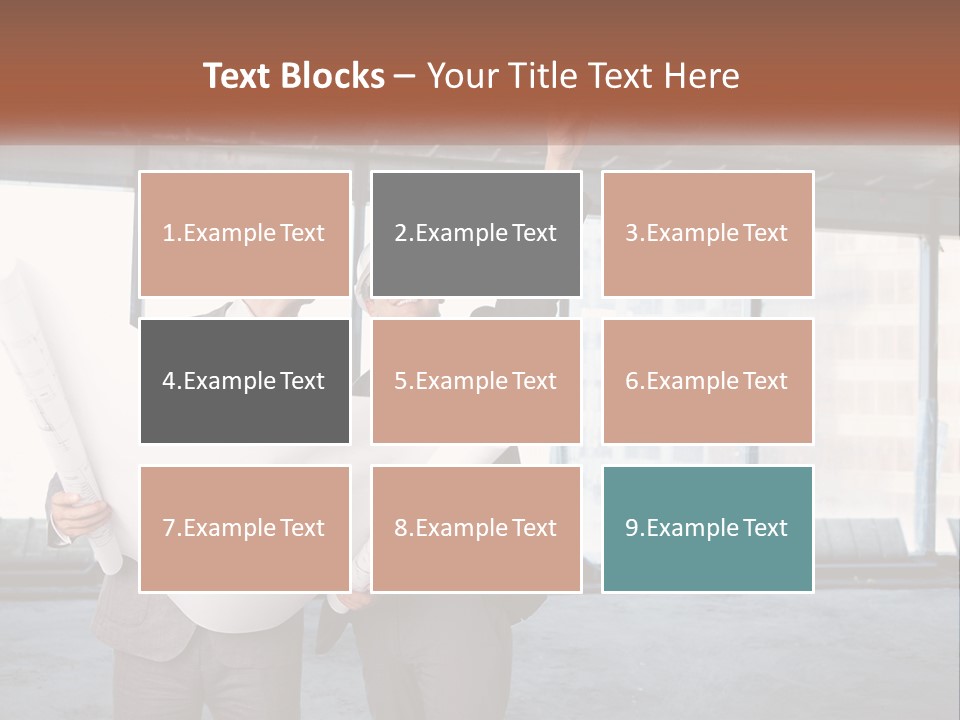 Two Men In Suits And Hardhats Holding A Blueprint Powerpoint Presentation PowerPoint Template