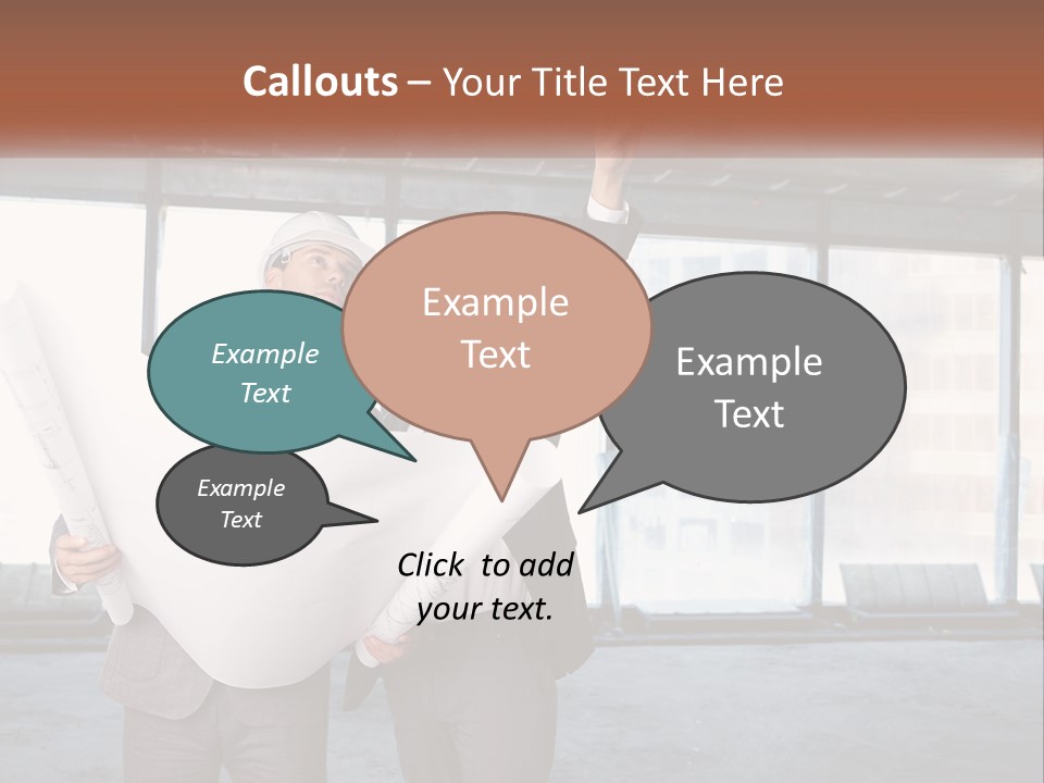 Two Men In Suits And Hardhats Holding A Blueprint Powerpoint Presentation PowerPoint Template