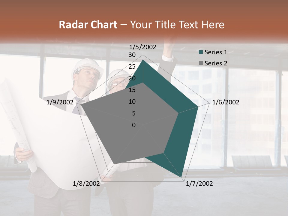 Two Men In Suits And Hardhats Holding A Blueprint Powerpoint Presentation PowerPoint Template