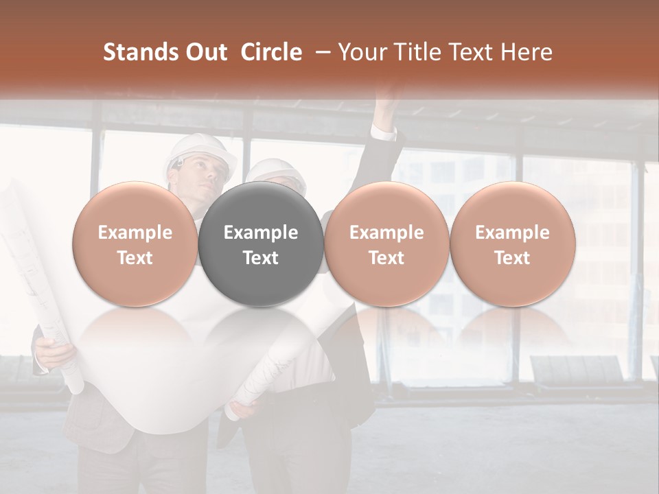 Two Men In Suits And Hardhats Holding A Blueprint Powerpoint Presentation PowerPoint Template