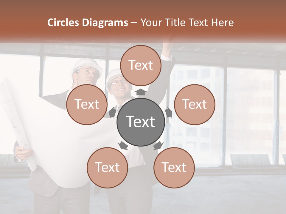 Two Men In Suits And Hardhats Holding A Blueprint Powerpoint Presentation PowerPoint Template