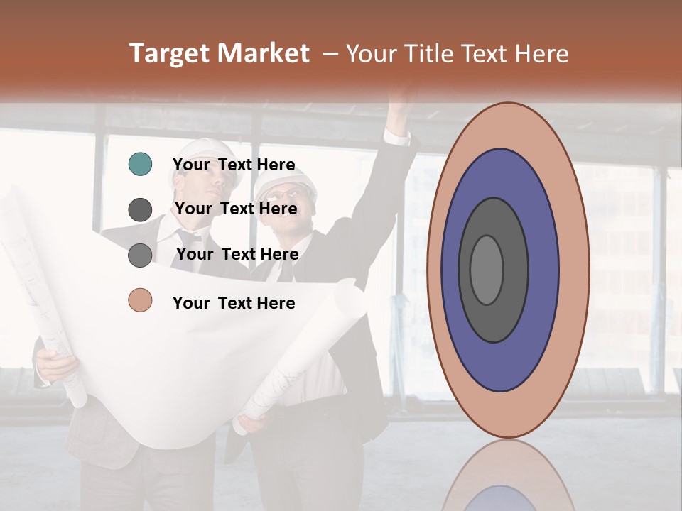 Two Men In Suits And Hardhats Holding A Blueprint Powerpoint Presentation PowerPoint Template