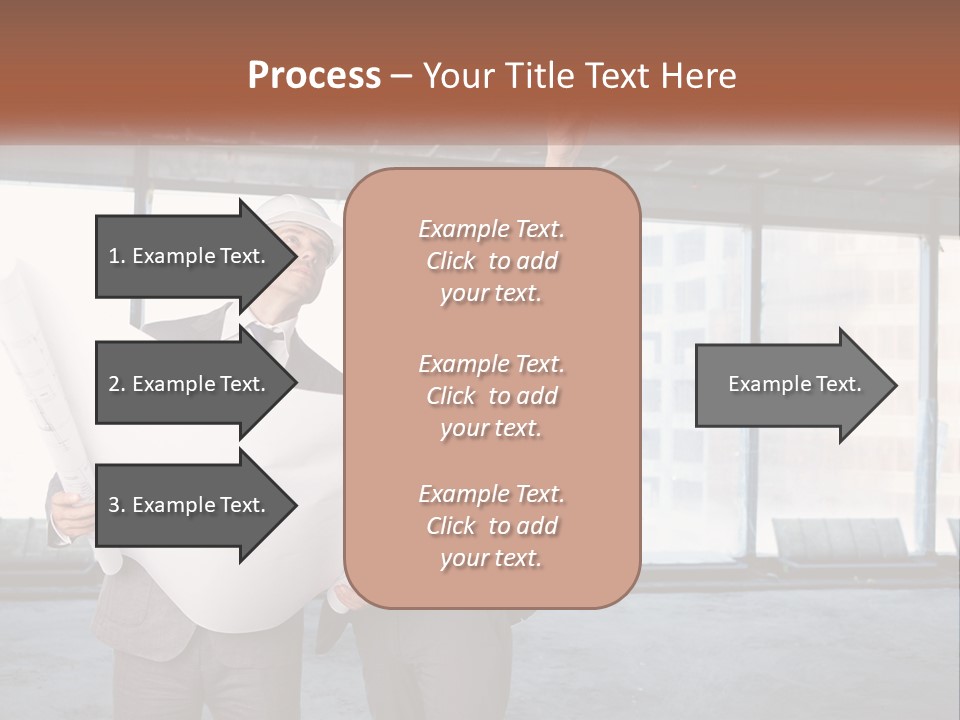Two Men In Suits And Hardhats Holding A Blueprint Powerpoint Presentation PowerPoint Template