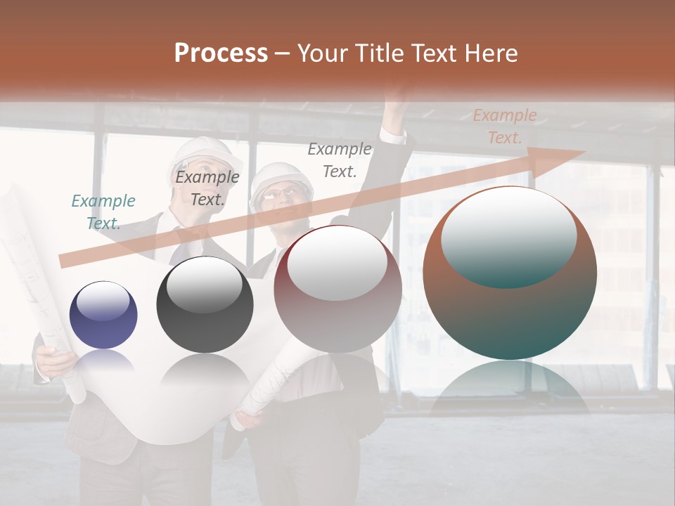 Two Men In Suits And Hardhats Holding A Blueprint Powerpoint Presentation PowerPoint Template