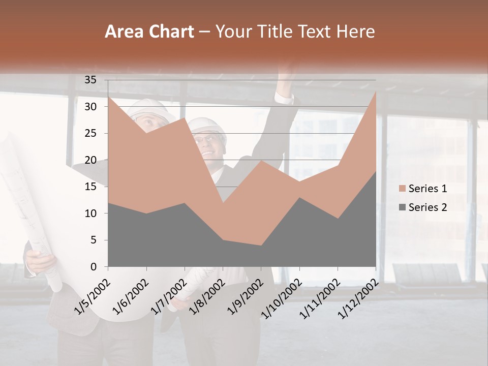 Two Men In Suits And Hardhats Holding A Blueprint Powerpoint Presentation PowerPoint Template