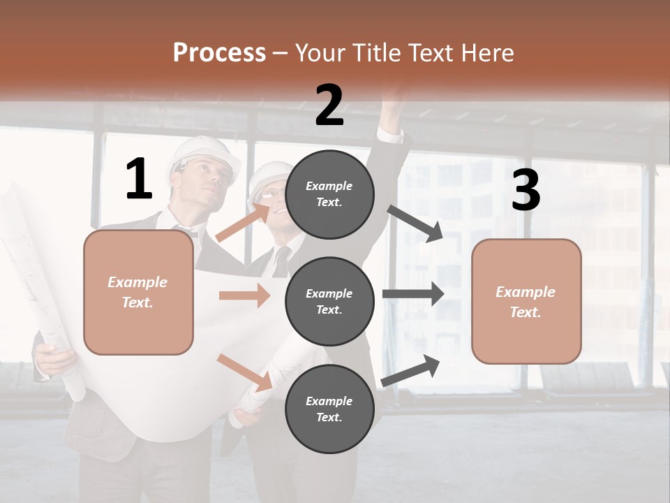 Two Men In Suits And Hardhats Holding A Blueprint Powerpoint Presentation PowerPoint Template