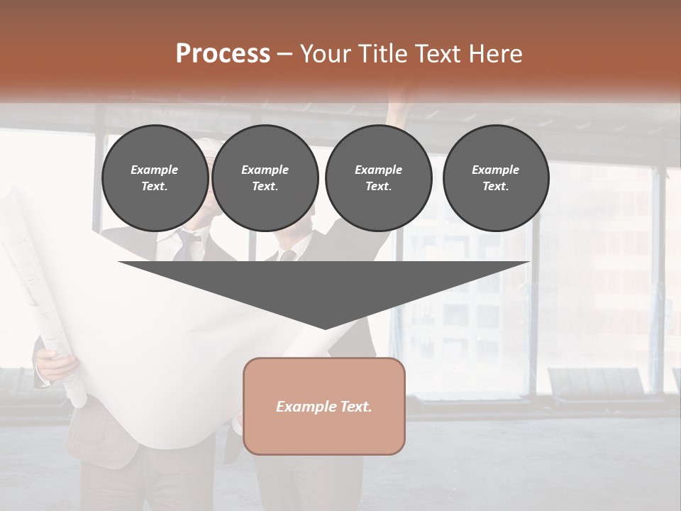 Two Men In Suits And Hardhats Holding A Blueprint Powerpoint Presentation PowerPoint Template