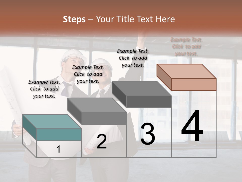 Two Men In Suits And Hardhats Holding A Blueprint Powerpoint Presentation PowerPoint Template