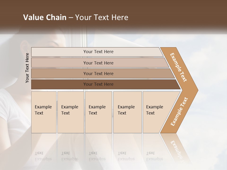 A Woman Sitting On A Window Sill Using A Laptop Computer PowerPoint Template