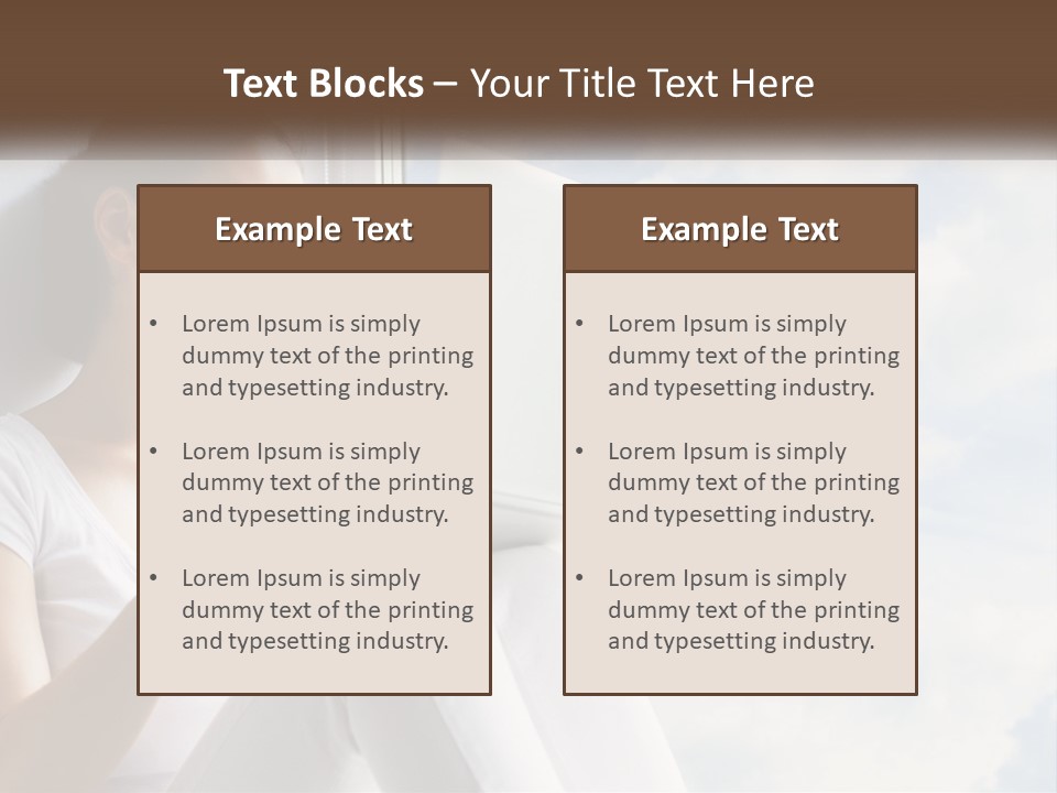 A Woman Sitting On A Window Sill Using A Laptop Computer PowerPoint Template