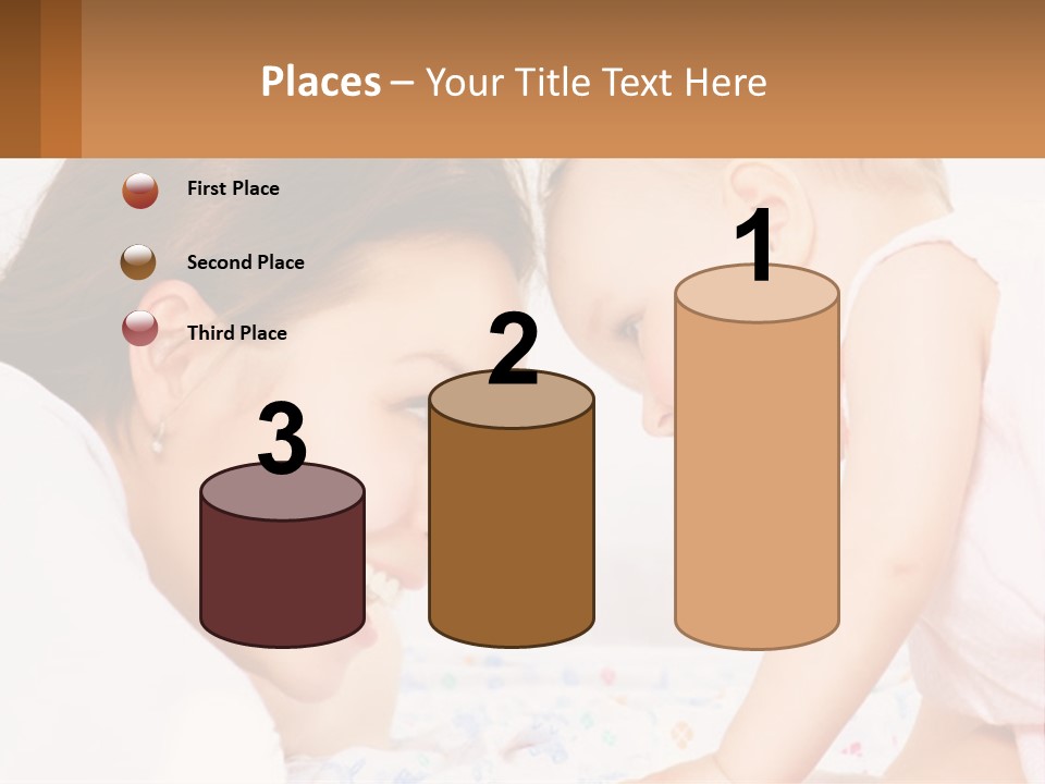 A Woman Holding A Baby Up To Her Face PowerPoint Template