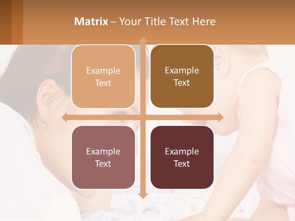 A Woman Holding A Baby Up To Her Face PowerPoint Template