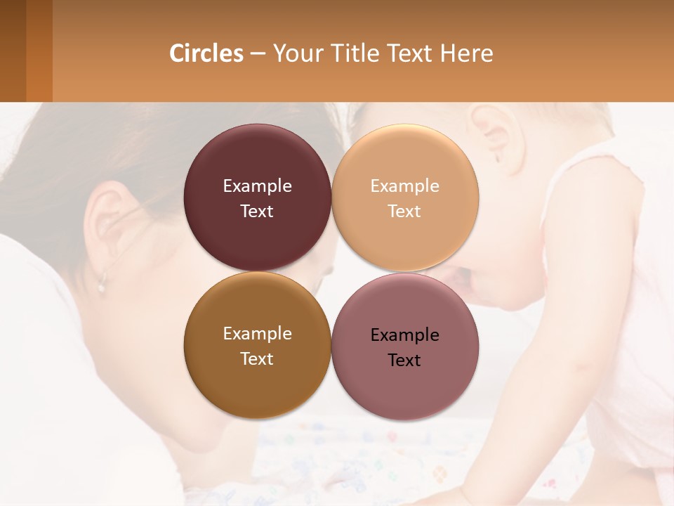 A Woman Holding A Baby Up To Her Face PowerPoint Template