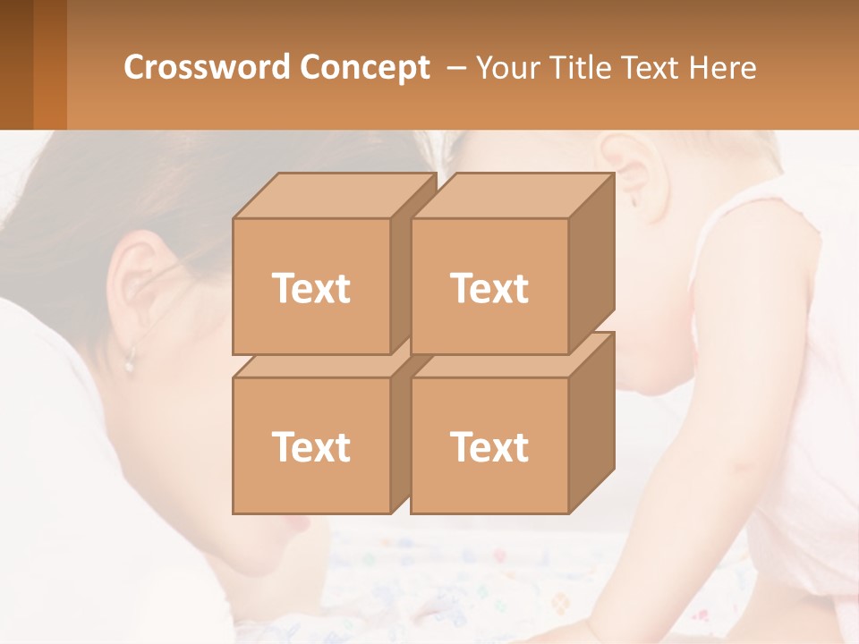 A Woman Holding A Baby Up To Her Face PowerPoint Template