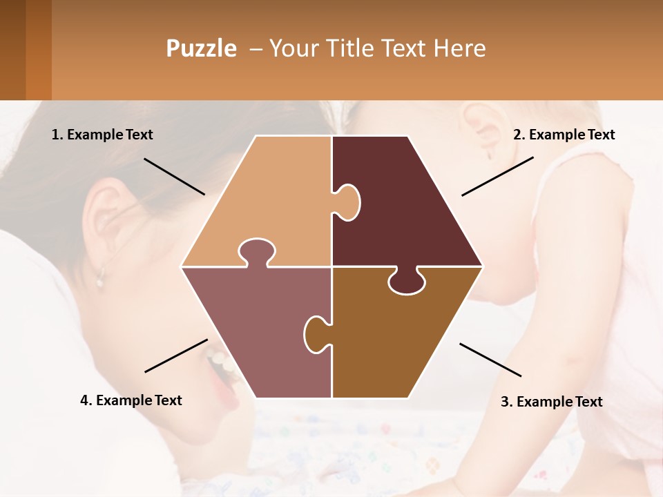 A Woman Holding A Baby Up To Her Face PowerPoint Template