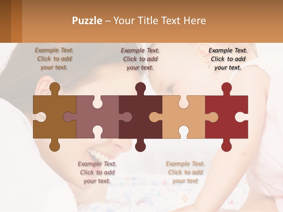 A Woman Holding A Baby Up To Her Face PowerPoint Template