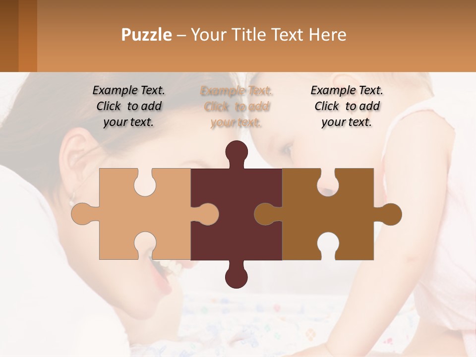 A Woman Holding A Baby Up To Her Face PowerPoint Template