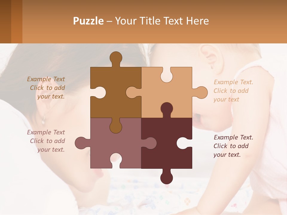 A Woman Holding A Baby Up To Her Face PowerPoint Template