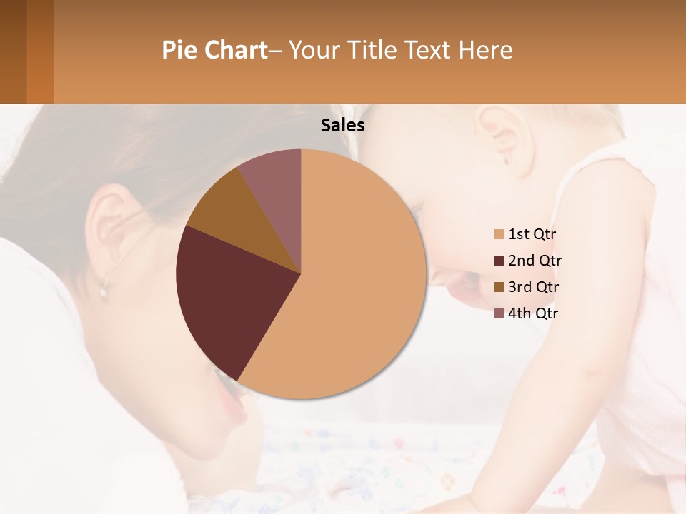 A Woman Holding A Baby Up To Her Face PowerPoint Template
