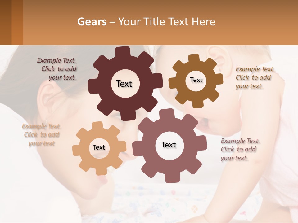 A Woman Holding A Baby Up To Her Face PowerPoint Template