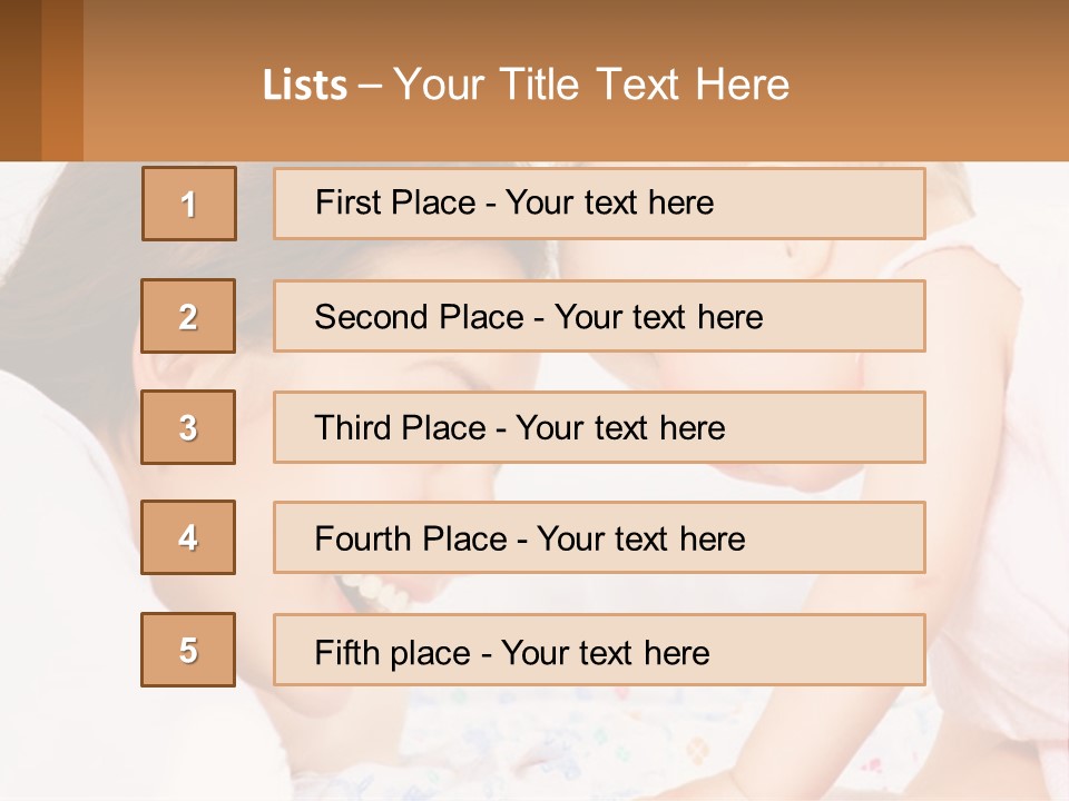A Woman Holding A Baby Up To Her Face PowerPoint Template