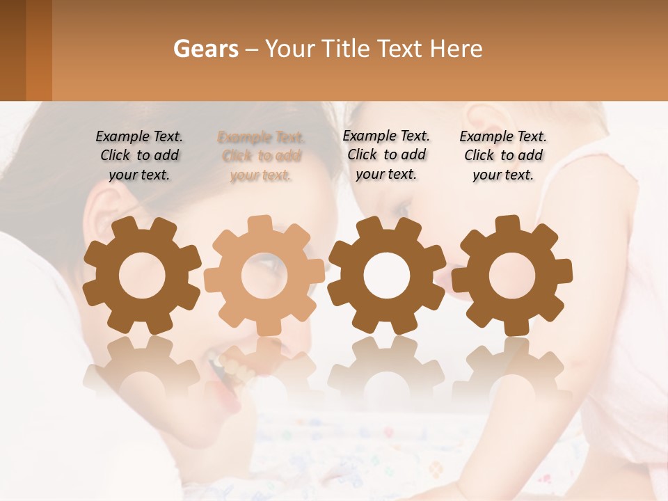 A Woman Holding A Baby Up To Her Face PowerPoint Template