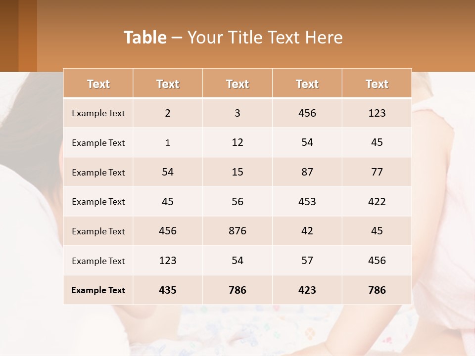 A Woman Holding A Baby Up To Her Face PowerPoint Template