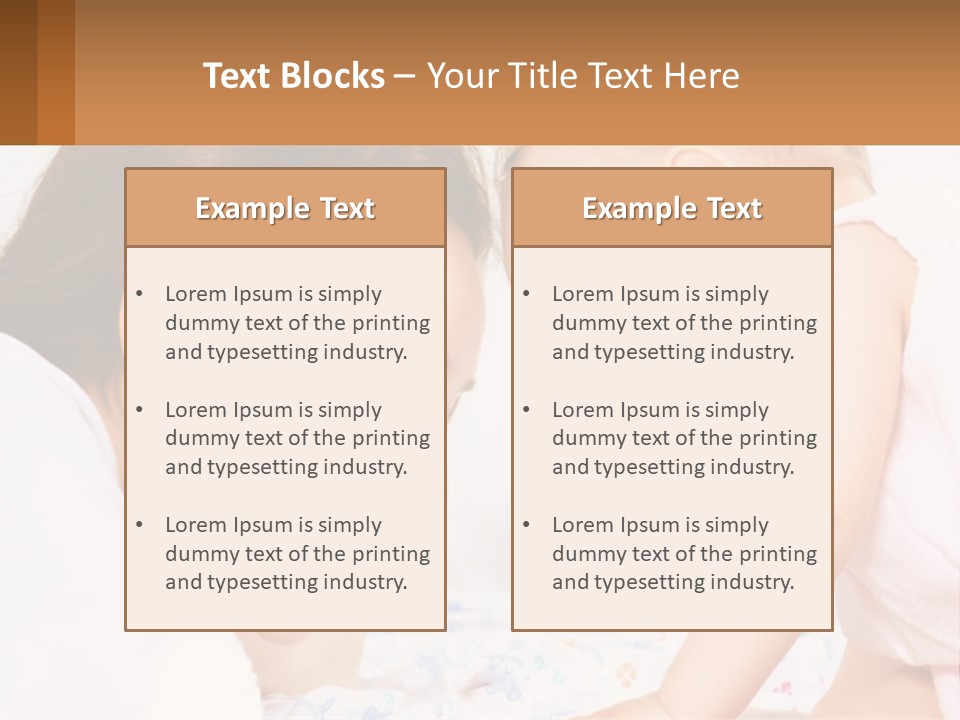 A Woman Holding A Baby Up To Her Face PowerPoint Template