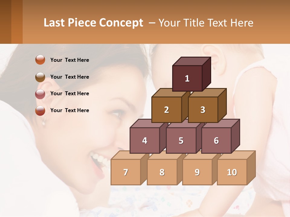 A Woman Holding A Baby Up To Her Face PowerPoint Template