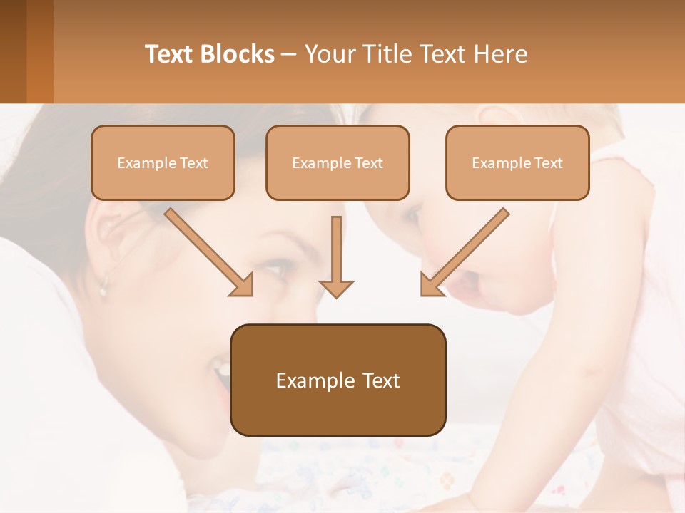 A Woman Holding A Baby Up To Her Face PowerPoint Template