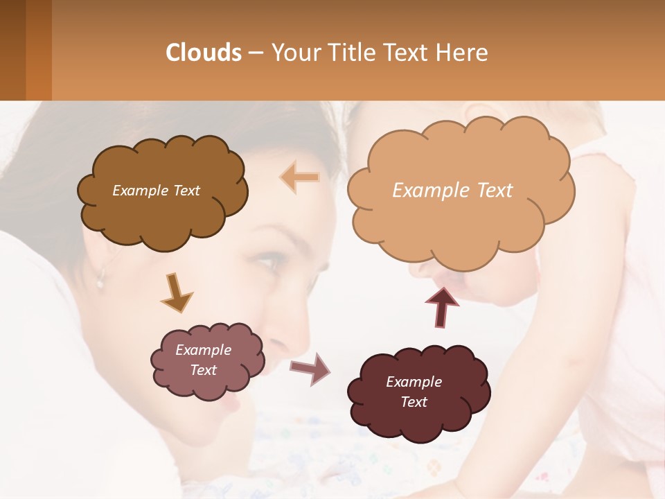 A Woman Holding A Baby Up To Her Face PowerPoint Template